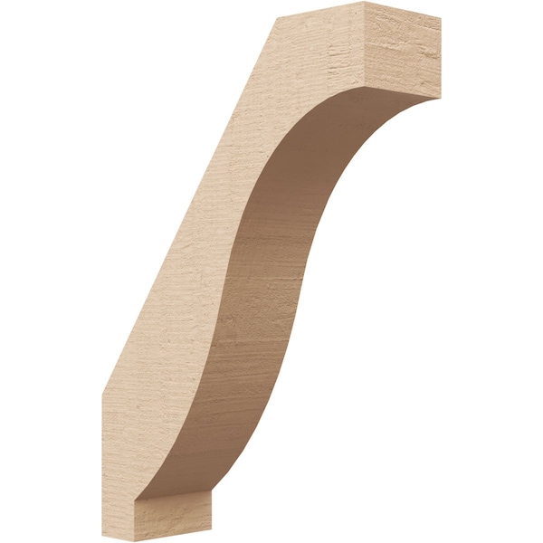 Ekena Millwork 3-inch W x 10-inch D x 14-inch H Baker Rough Cedar Woodgrain TimberThane Knee Brace, Primed BRCUR03X10X14BKRRCPR - main